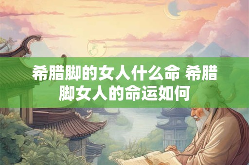 希腊脚的女人什么命 希腊脚女人的命运如何