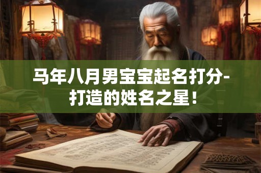 马年八月男宝宝起名打分- 打造的姓名之星！