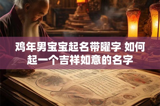 鸡年男宝宝起名带曜字 如何起一个吉祥如意的名字