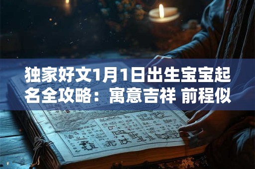 独家好文1月1日出生宝宝起名全攻略：寓意吉祥 前程似锦！