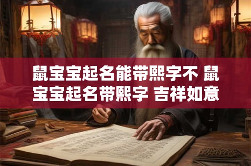 鼠宝宝起名能带熙字不 鼠宝宝起名带熙字 吉祥如意福满堂