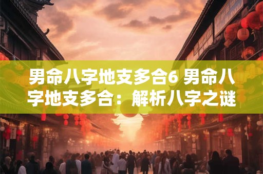 男命八字地支多合6 男命八字地支多合：解析八字之谜