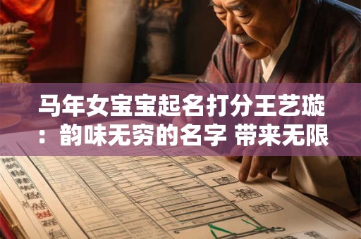 马年女宝宝起名打分王艺璇：韵味无穷的名字 带来无限好运！