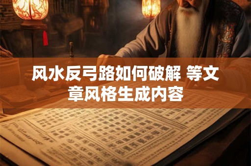 风水反弓路如何破解 等文章风格生成内容