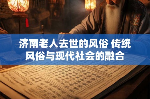 济南老人去世的风俗 传统风俗与现代社会的融合