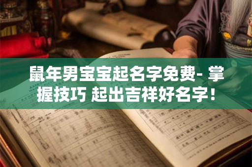 鼠年男宝宝起名字免费- 掌握技巧 起出吉祥好名字！