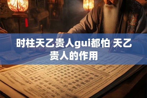 时柱天乙贵人gui都怕 天乙贵人的作用