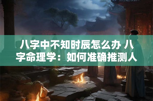 八字中不知时辰怎么办 八字命理学：如何准确推测人生运势