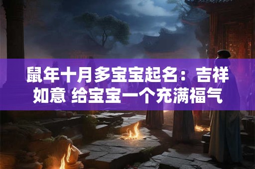 鼠年十月多宝宝起名：吉祥如意 给宝宝一个充满福气的名字！