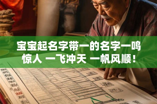 宝宝起名字带一的名字一鸣惊人 一飞冲天 一帆风顺！