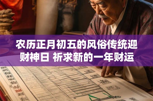 农历正月初五的风俗传统迎财神日 祈求新的一年财运亨通！