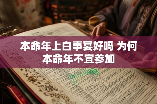 本命年上白事宴好吗 为何本命年不宜参加