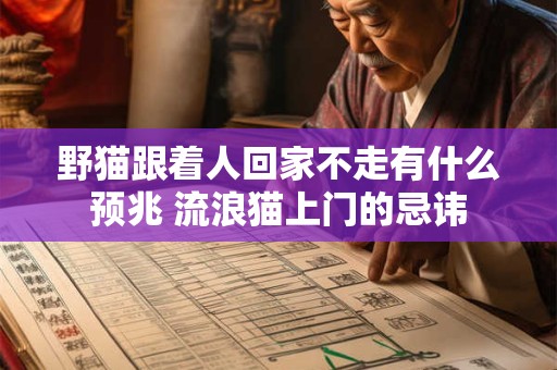 野猫跟着人回家不走有什么预兆 流浪猫上门的忌讳
