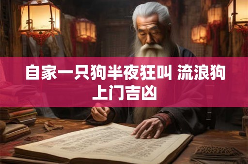 自家一只狗半夜狂叫 流浪狗上门吉凶