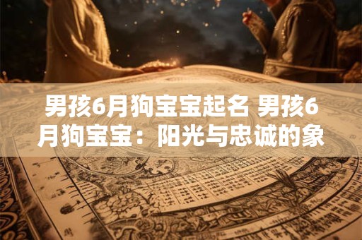 男孩6月狗宝宝起名 男孩6月狗宝宝：阳光与忠诚的象征