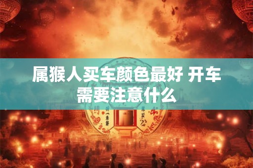 属猴人买车颜色最好 开车需要注意什么