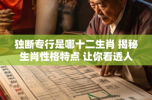 独断专行是哪十二生肖 揭秘生肖性格特点 让你看透人心！