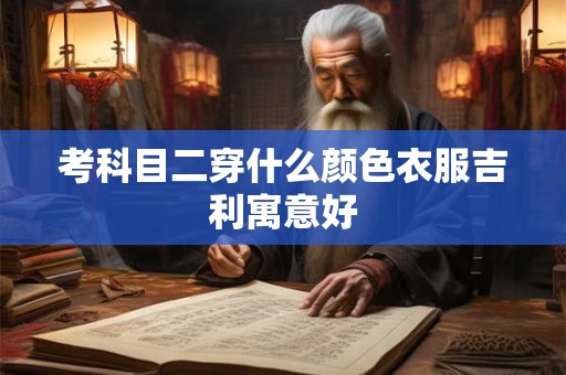 考科目二穿什么颜色衣服吉利寓意好