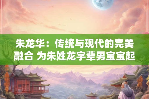 朱龙华：传统与现代的完美融合 为朱姓龙字辈男宝宝起名