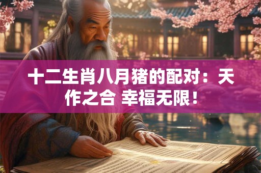 十二生肖八月猪的配对：天作之合 幸福无限！