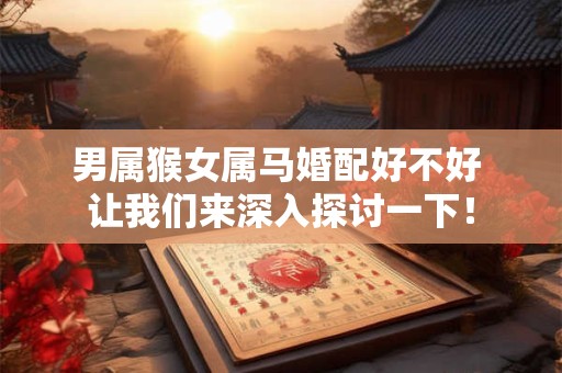 男属猴女属马婚配好不好 让我们来深入探讨一下！