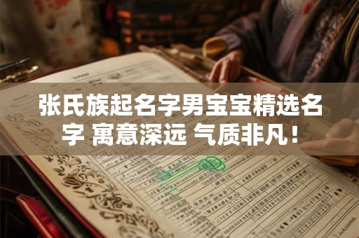 详细阅读:张氏族起名字男宝宝精选名字 寓意深远 气质非凡! 张氏族起名字男宝宝精选名字 寓意深远 气质非凡!