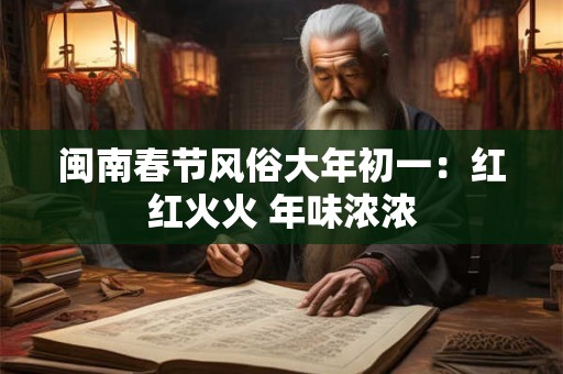 闽南春节风俗大年初一：红红火火 年味浓浓