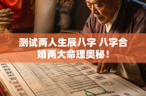 测试两人生辰八字 八字合婚两大命理奥秘！