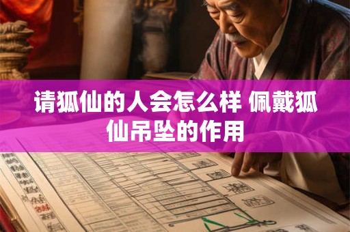 请狐仙的人会怎么样 佩戴狐仙吊坠的作用
