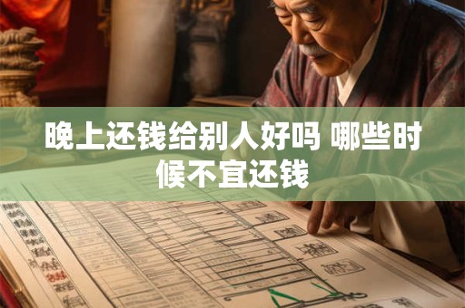 晚上还钱给别人好吗 哪些时候不宜还钱