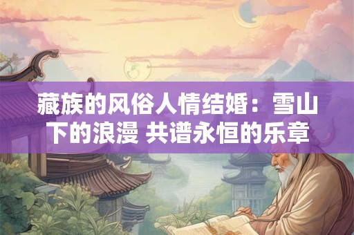 藏族的风俗人情结婚：雪山下的浪漫 共谱永恒的乐章