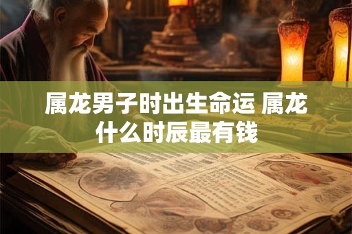 属龙男子时出生命运 属龙什么时辰最有钱