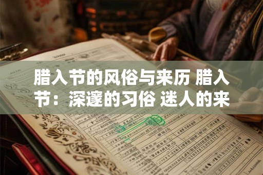 腊入节的风俗与来历 腊入节：深邃的习俗 迷人的来历