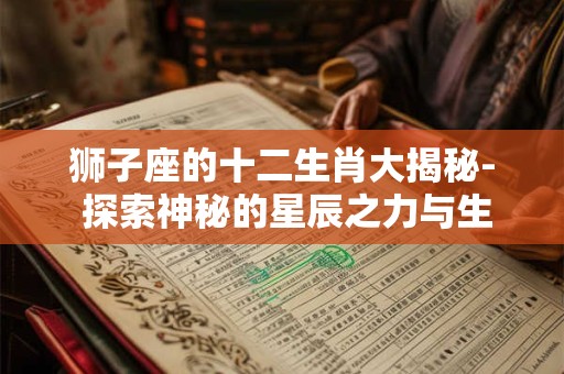 狮子座的十二生肖大揭秘- 探索神秘的星辰之力与生肖秘闻！