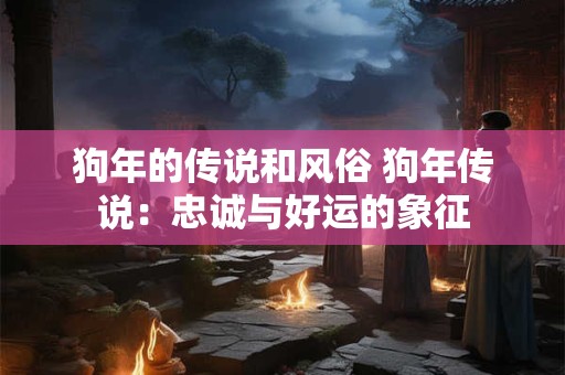狗年的传说和风俗 狗年传说：忠诚与好运的象征