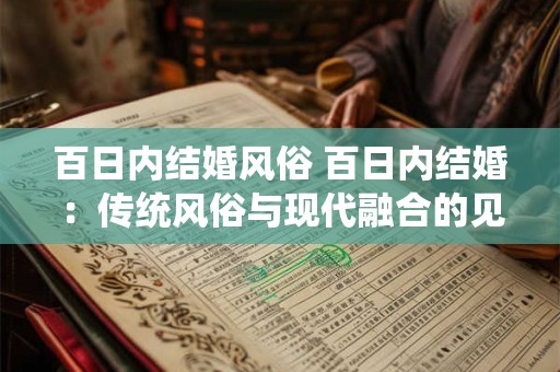 百日内结婚风俗 百日内结婚：传统风俗与现代融合的见证