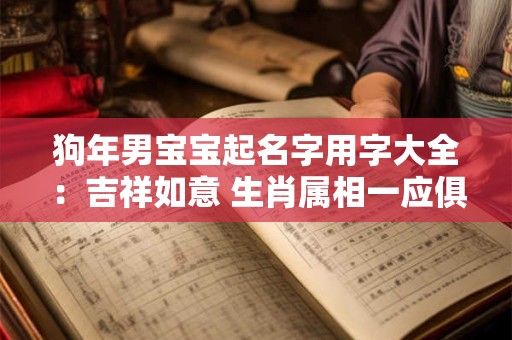 狗年男宝宝起名字用字大全：吉祥如意 生肖属相一应俱全！