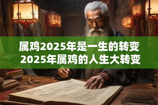 属鸡2025年是一生的转变 2025年属鸡的人生大转变