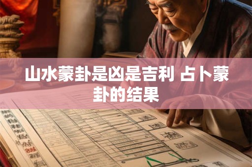 山水蒙卦是凶是吉利 占卜蒙卦的结果