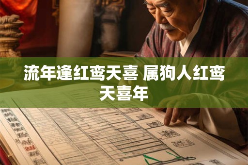 流年逢红鸾天喜 属狗人红鸾天喜年