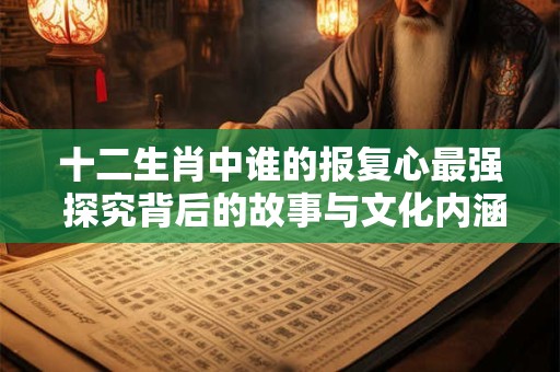 十二生肖中谁的报复心最强 探究背后的故事与文化内涵