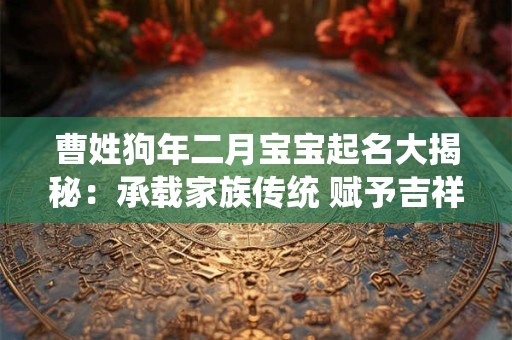 曹姓狗年二月宝宝起名大揭秘：承载家族传统 赋予吉祥寓意！