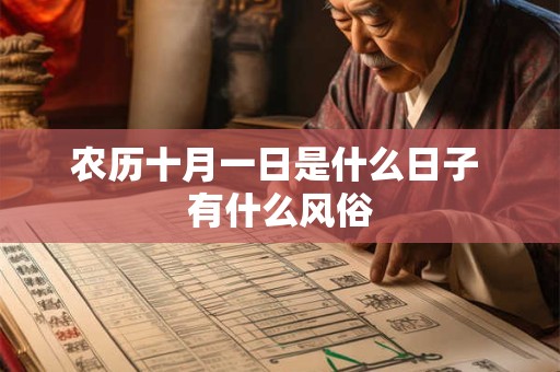 农历十月一日是什么日子 有什么风俗