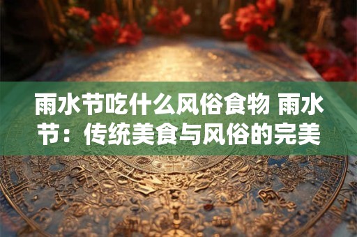 雨水节吃什么风俗食物 雨水节：传统美食与风俗的完美融合