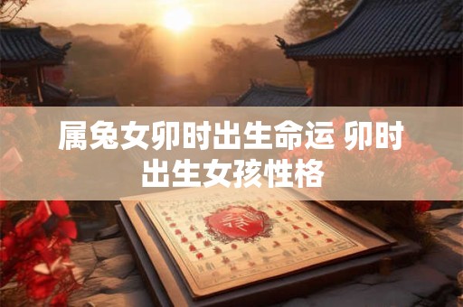 属兔女卯时出生命运 卯时出生女孩性格