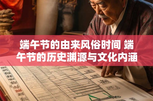 端午节的由来风俗时间 端午节的历史渊源与文化内涵