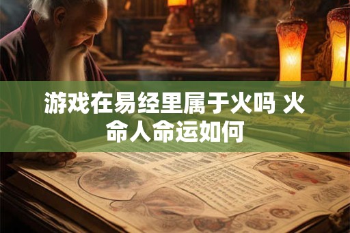 游戏在易经里属于火吗 火命人命运如何