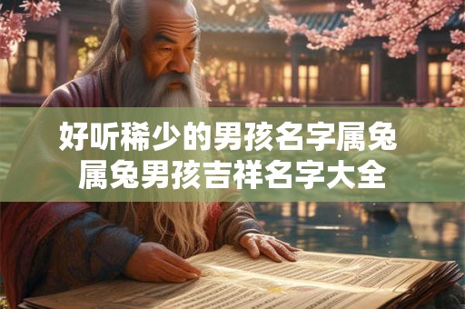 好听稀少的男孩名字属兔 属兔男孩吉祥名字大全