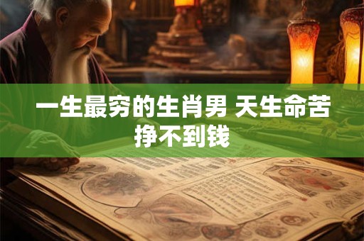 一生最穷的生肖男 天生命苦挣不到钱