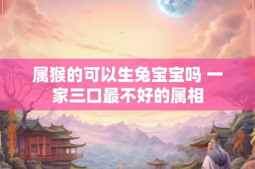 属猴的可以生兔宝宝吗 一家三口最不好的属相